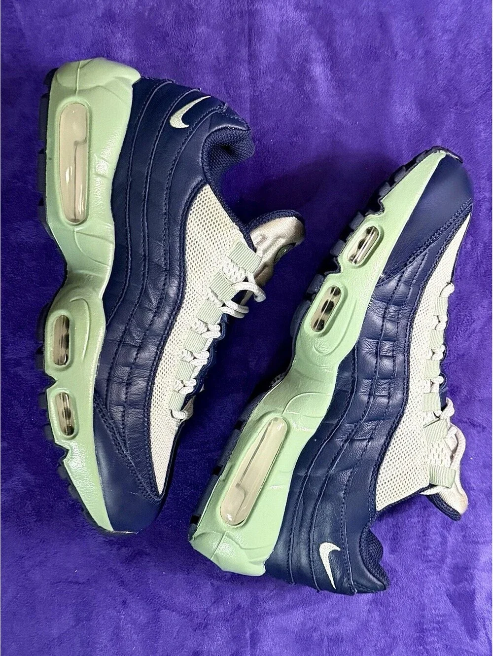 Nike By You ID Air Max 95 Anthracite White Mint Green Poison Women’s 7 Neon